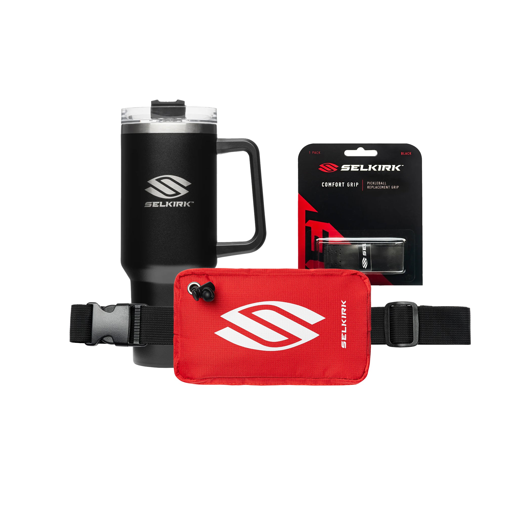 Selkirk Pickleball Bundle Set in red and black.