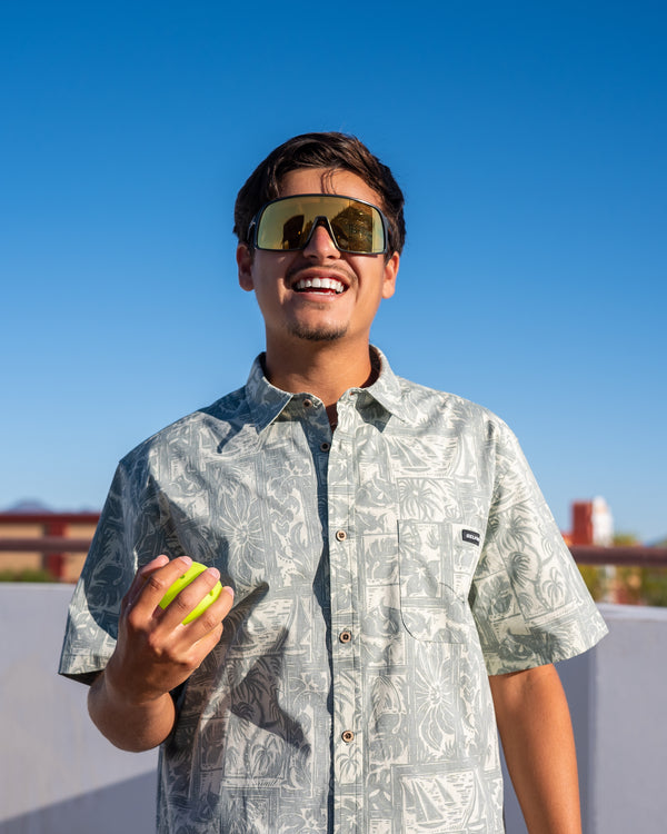 Selkirk Pickleball Spring Owen Collection Men’s Offshore Short Sleeve Button Down Shirt.