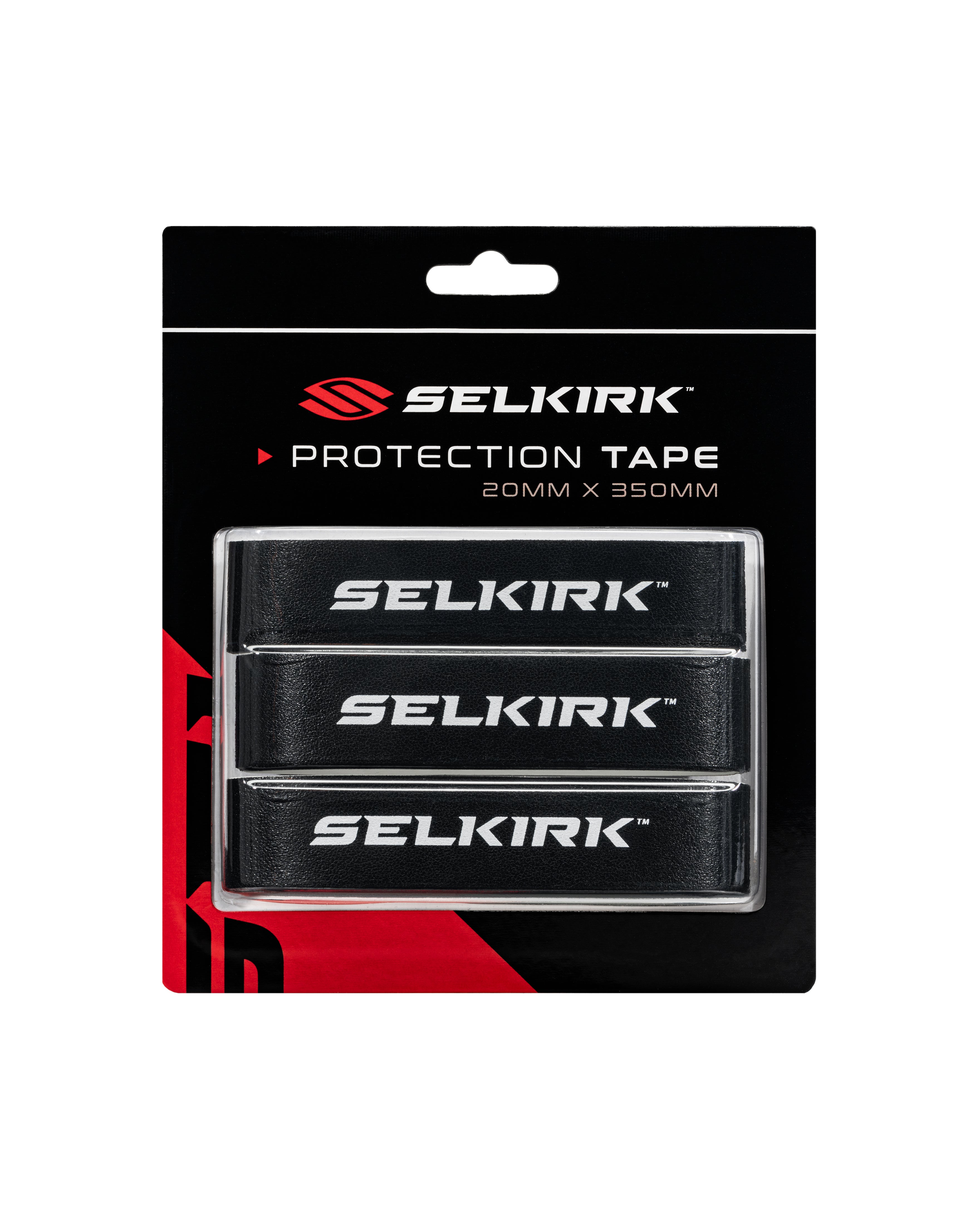 Selkirk Protection Tape - 20MM x 350MM, packaged in black with three strips.