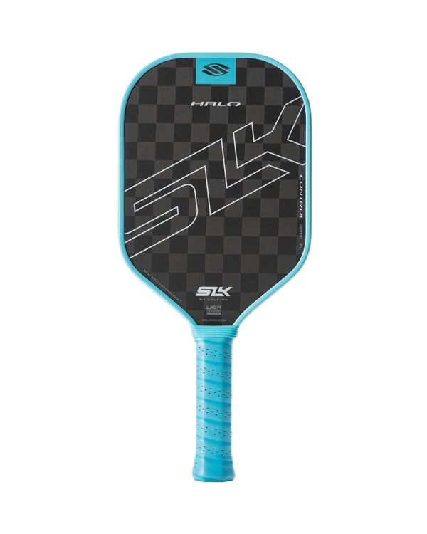 Front view of Blue SLK HALO Control - XL - Pickleball Paddle.