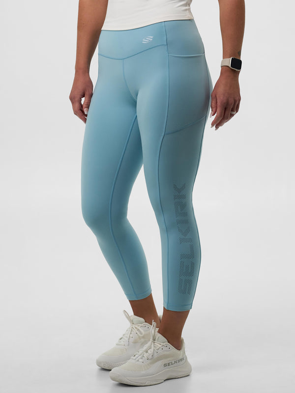 Light blue Women's Pro Line Legging with 'SELKIRK' text on the side