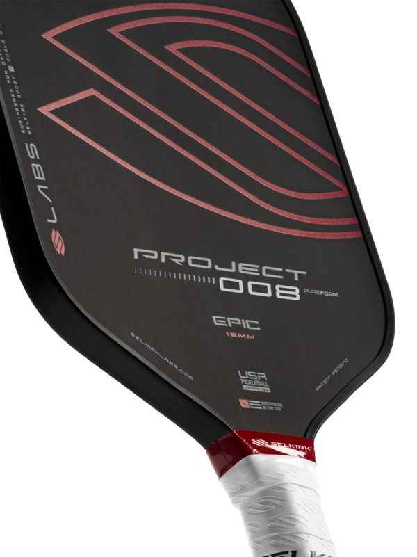 Selkirk LABS Project 008 Epic pickleball paddle with 13mm thickness and black design