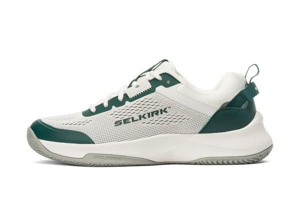 Men's CourtStrike Pickleball Shoes in White Pine, size 7, showcasing breathable mesh and supportive design.