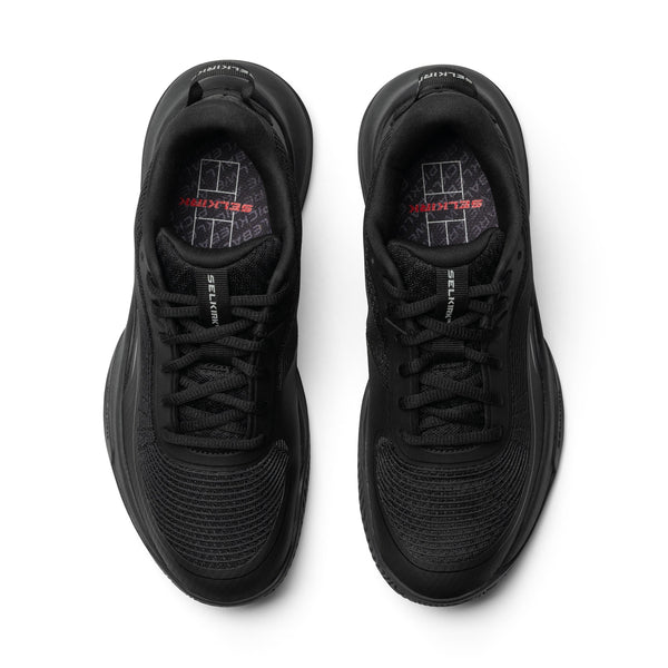 Women's CourtStrike Pro Pickleball Shoes in Blackout color, size 6, featuring breathable mesh and supportive design.