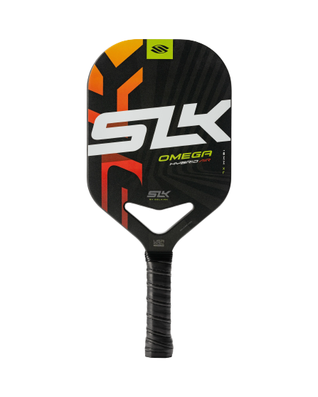 SLK OMEGA Hybrid Air paddle featuring a textured surface and ergonomic handle.