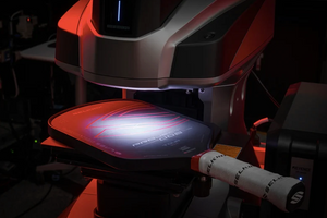 A profilometer allows engineers to see surface durability on pickleball paddles. 