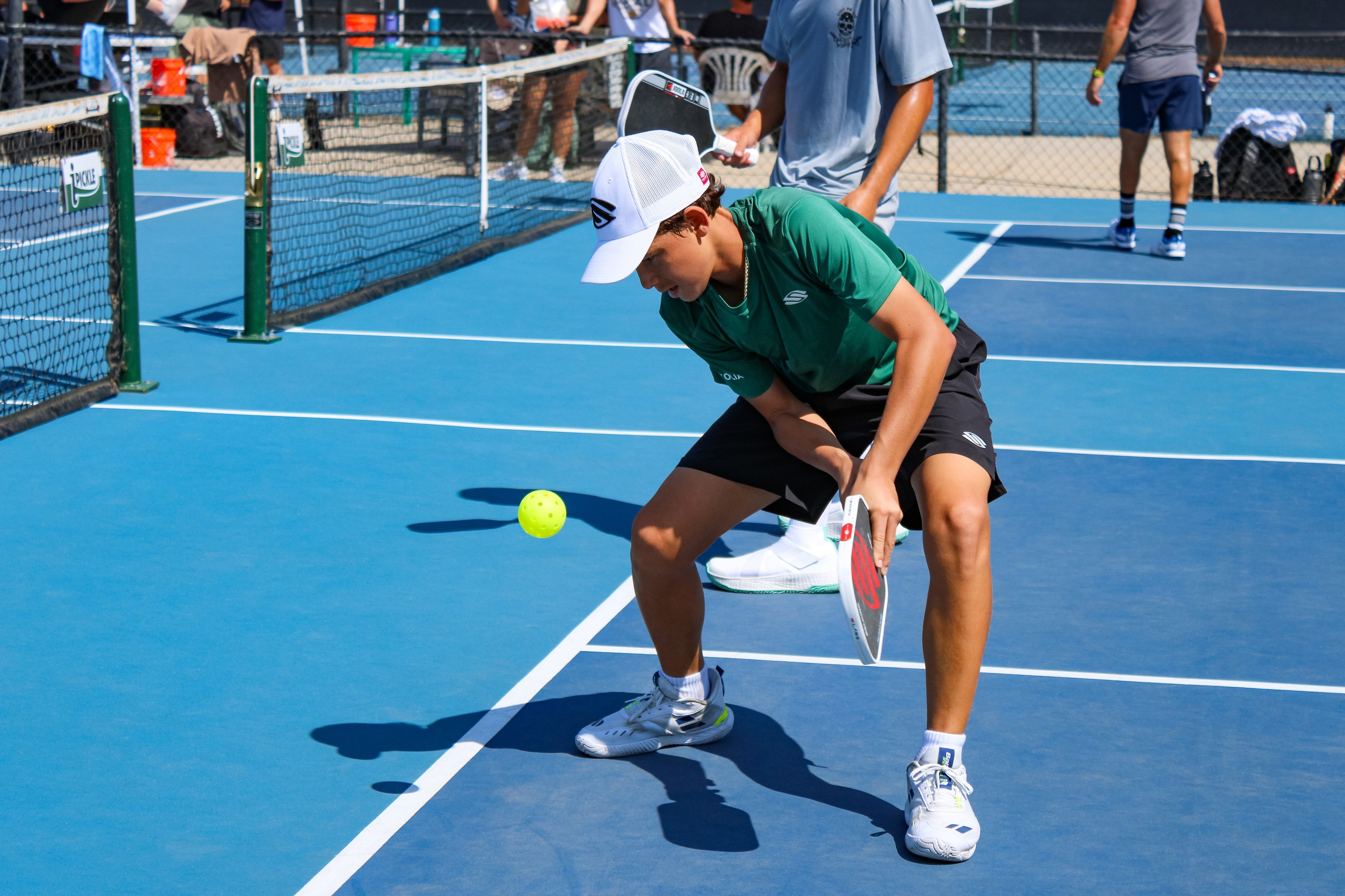 Tama Shimabukuro hits a backhand dink