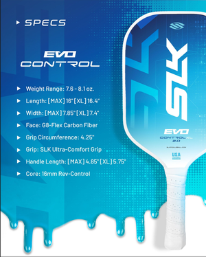 SLK EVO 2.0 - XL - Pickleball Paddle - Control / Green