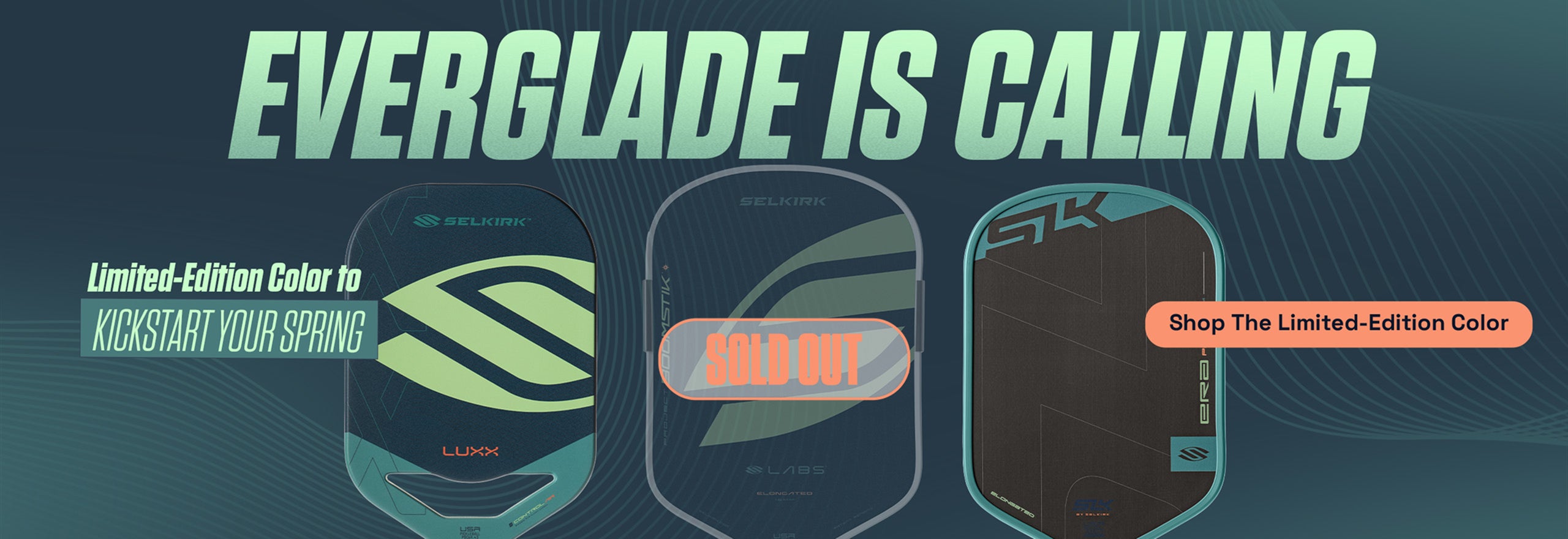 Three new limited edition green selkirk paddles