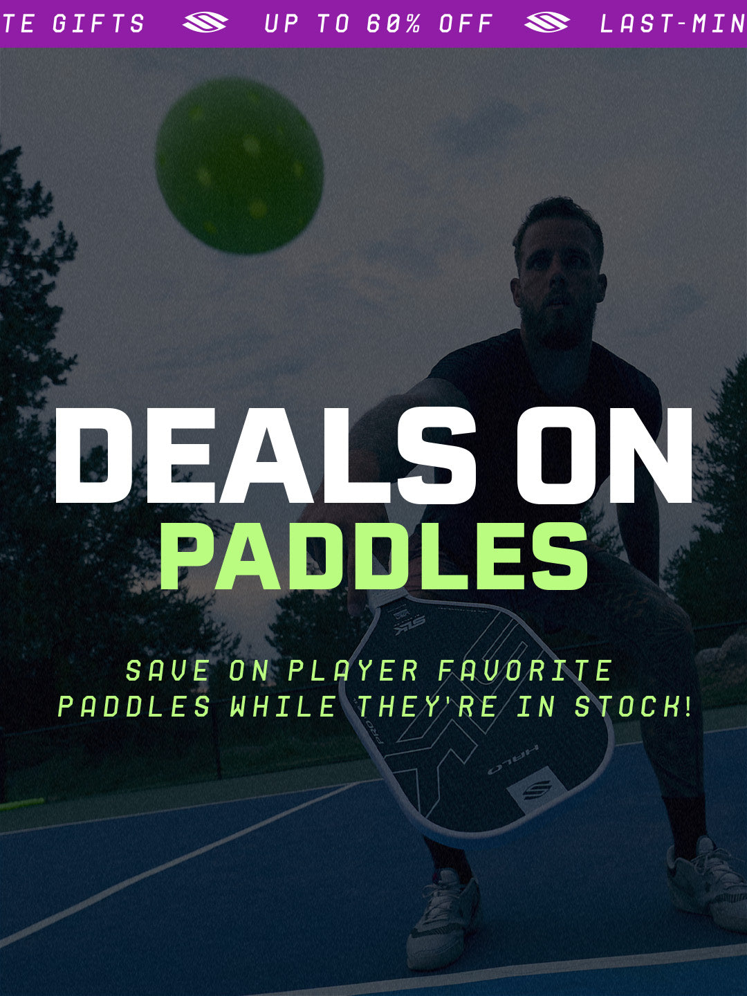 A man playing pickleball