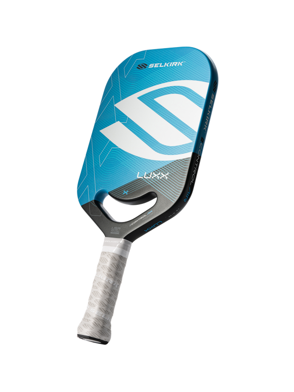 Selkirk Luxx Control Air Invikta Pickleball Paddle in gold with white handle.