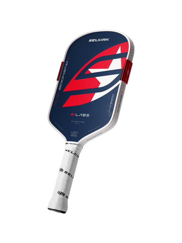Selkirk LABS Project Boomstik pickleball paddle, Elongated Jack Sock Signature, studio view 1