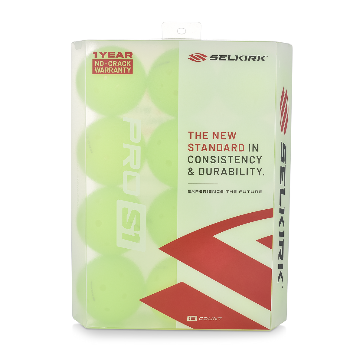 Selkirk Sport Pro S1 Pickleball 12 Pack with warranty details and product description.