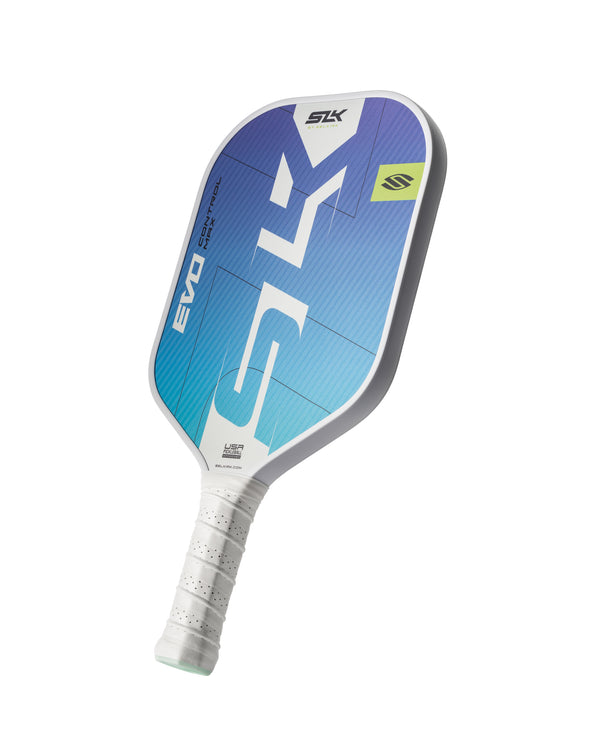Citron green SLK EVO Control pickleball paddle with a white handle