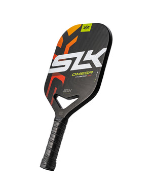 SLK Omega Hybrid XL Pickleball Paddle featuring a unique throat design for enhanced performance.