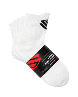 White Selkirk performance pickleball socks with black logo and band text 'PRO PERFORMANCE PICKLEBALL SOCK SELKIRK M'