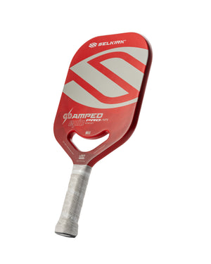 SELKIRK AMPED PRO AIR epic MIDWEIGHT USA SELKIRK.COM red pickleball paddle with white grip