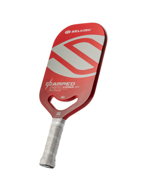 Selkirk AMPED Pro Air Invikta Pickleball Paddle in red with a textured grip.