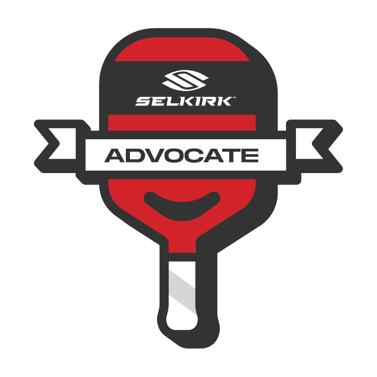 Selkirk pickleball Advocate badge.