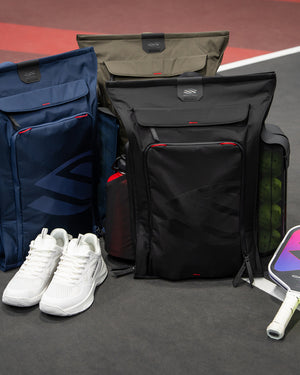 Selkirk Pro Line 2.0 Tour 35L backpacks with shoes and paddle