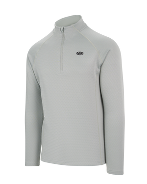 Men's Pro Line 1/4 Zip Pullover in Chalk color, featuring a honeycomb texture.