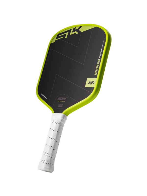Selkirk SLK ERA Power pickleball paddle in black and violet purple.