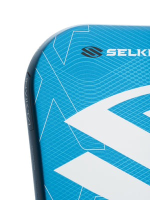 Selkirk LUXX Control Air Pickleball Paddle with InfiniGrit in the Epic paddle shape. In blue, red, and purple.