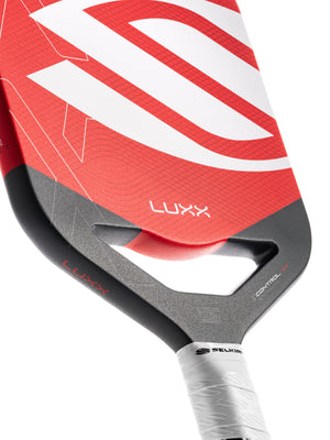 Selkirk LUXX Control Air Pickleball Paddle with InfiniGrit in the Epic paddle shape. In blue, red, and purple.