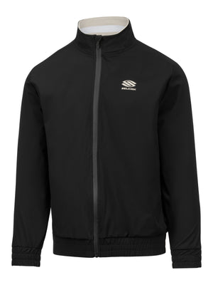 Black full-zip jacket with SELKIRK logo on left chest, elastic cuffs and hem.