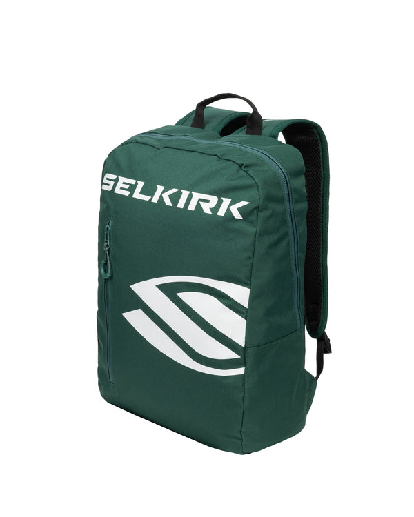 Forest green Selkirk Core Line Day Bag with logo and front pocket
