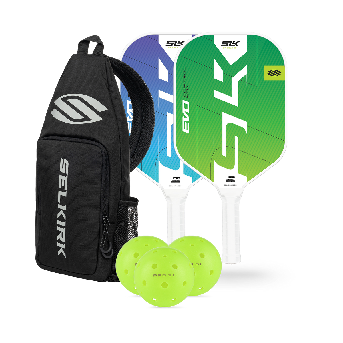 Selkirk beginner pickleball paddle control bundle.