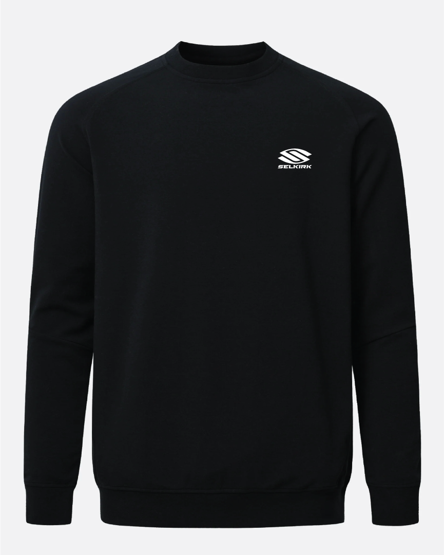 Black Selkirk Sport TruWear Men's Lifestyle Performance Crewneck with logo