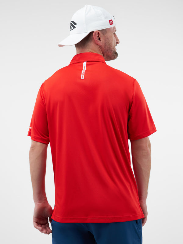 Selkirk Sport Essentials sports-wik men’s short-sleeved pickleball polo shirt.