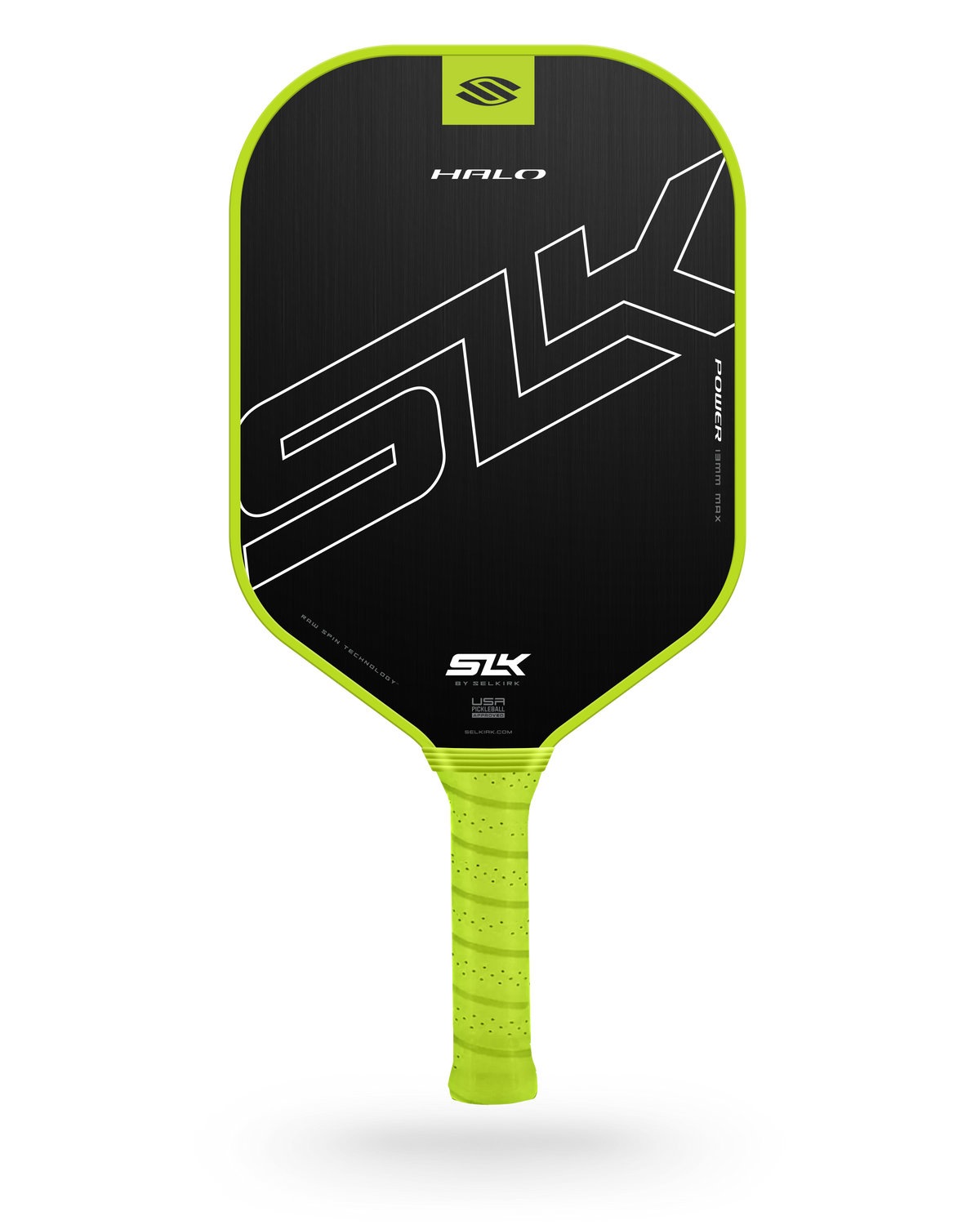 SLK HALO Power Max Pickleball Paddle by Selkirk Sport in lime green.