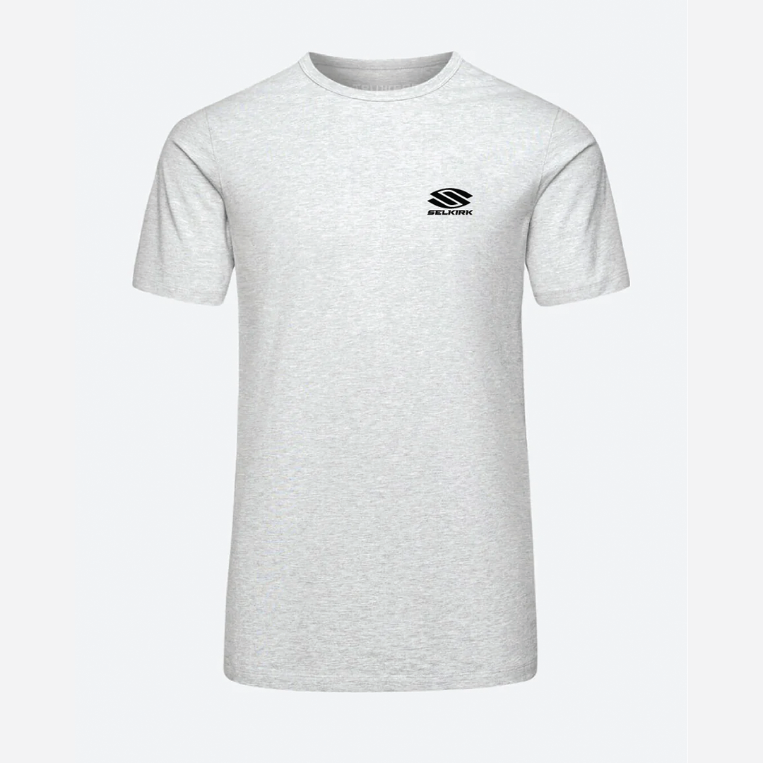 Selkirk TruWear Men's Spectacle 2.0 Lifestyle Pickleball T-Shirt in black, olive green, white, and gray.