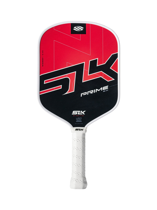 Red-and-black SLK Prime pickleball paddle with white grip