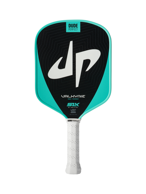 SLK Valkyrie Pickleball Paddle x Dude Perfect colorway by Selkirk Sport.
