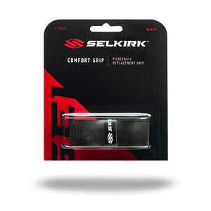 Retail blister pack for SELKIRK — COMFORT GRIP; PICKLEBALL REPLACEMENT GRIP; 1 PACK; BLACK
