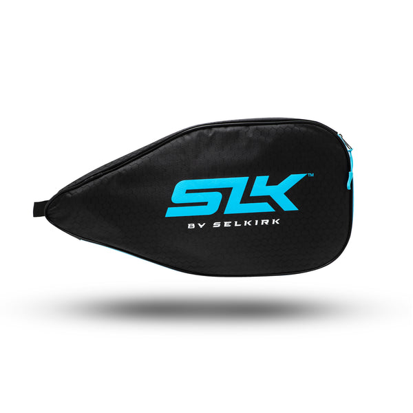 SLK Pickleball Paddle Protective Case in Black/Blue with logo